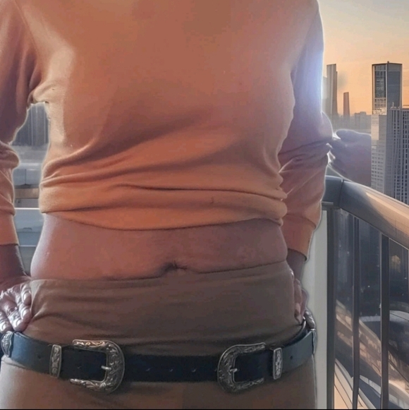 Vintage Western Style Double Buckle Faux Leather Belt Med To XL - Picture 6 of 9